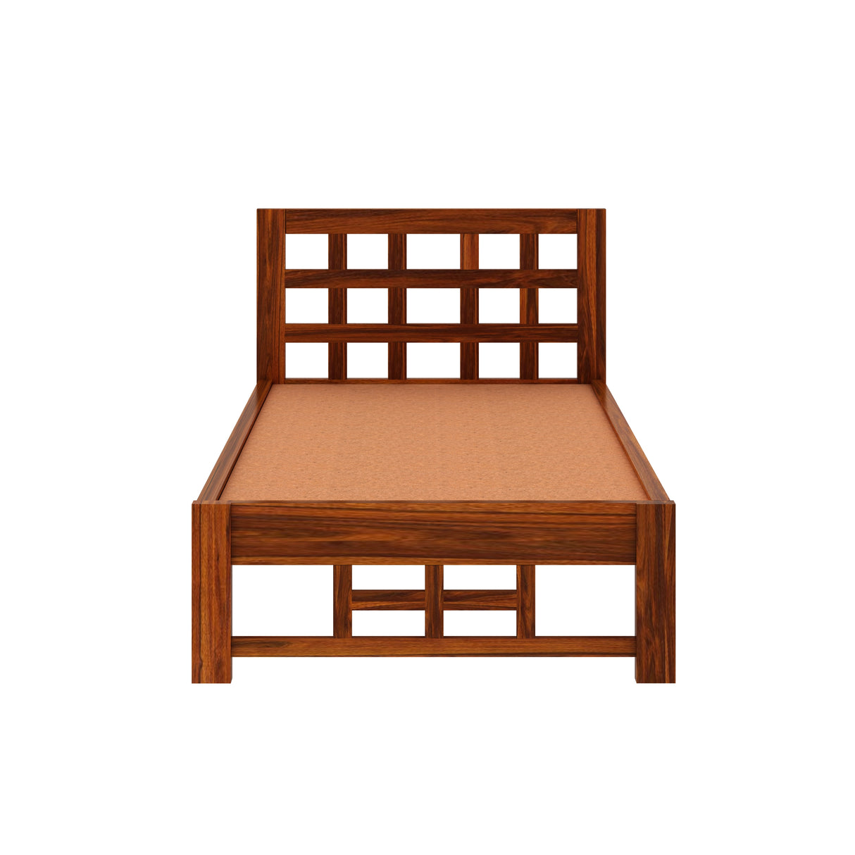 Simons Solid Sheesham Wood Single Bed - 3 Years Warranty