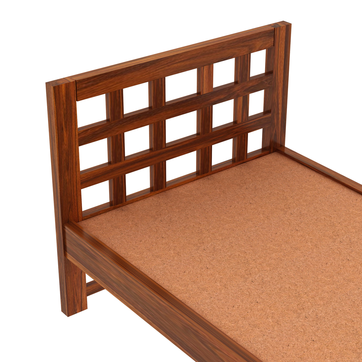 Simons Solid Sheesham Wood Single Bed - 3 Years Warranty