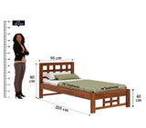 Simons Solid Sheesham Wood Single Bed - 3 Years Warranty