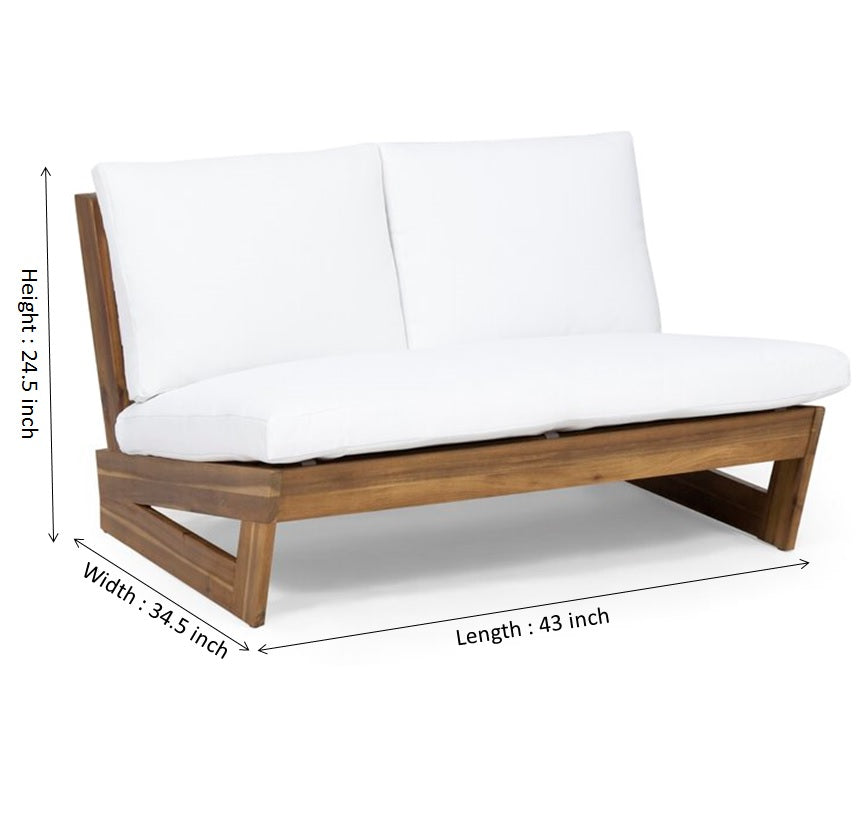 Monte Solid Sheesham Wood 2 Seater Lounge Sofa - 3 Years Warranty