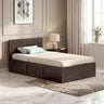 SKYLER Solid Sheesham Wood 4 Feet Bed With Box Storage - 3 Years Warranty