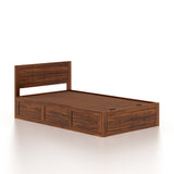 SKYLER Solid Sheesham Wood 4 Feet Bed With Box Storage - 3 Years Warranty