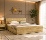 SMITH Engineered Wood Bed with Box Storage (STONE) - 12 Months Warranty