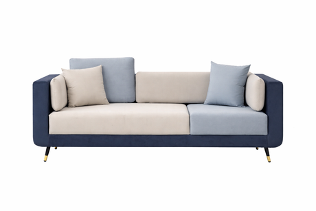 VEGAS Three Seater Upholstered Sofa Velvet - 12 Months Warranty