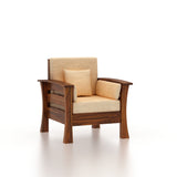 Nirvana Solid Sheesham Wood Single Seater Sofa - 3 Years Warranty