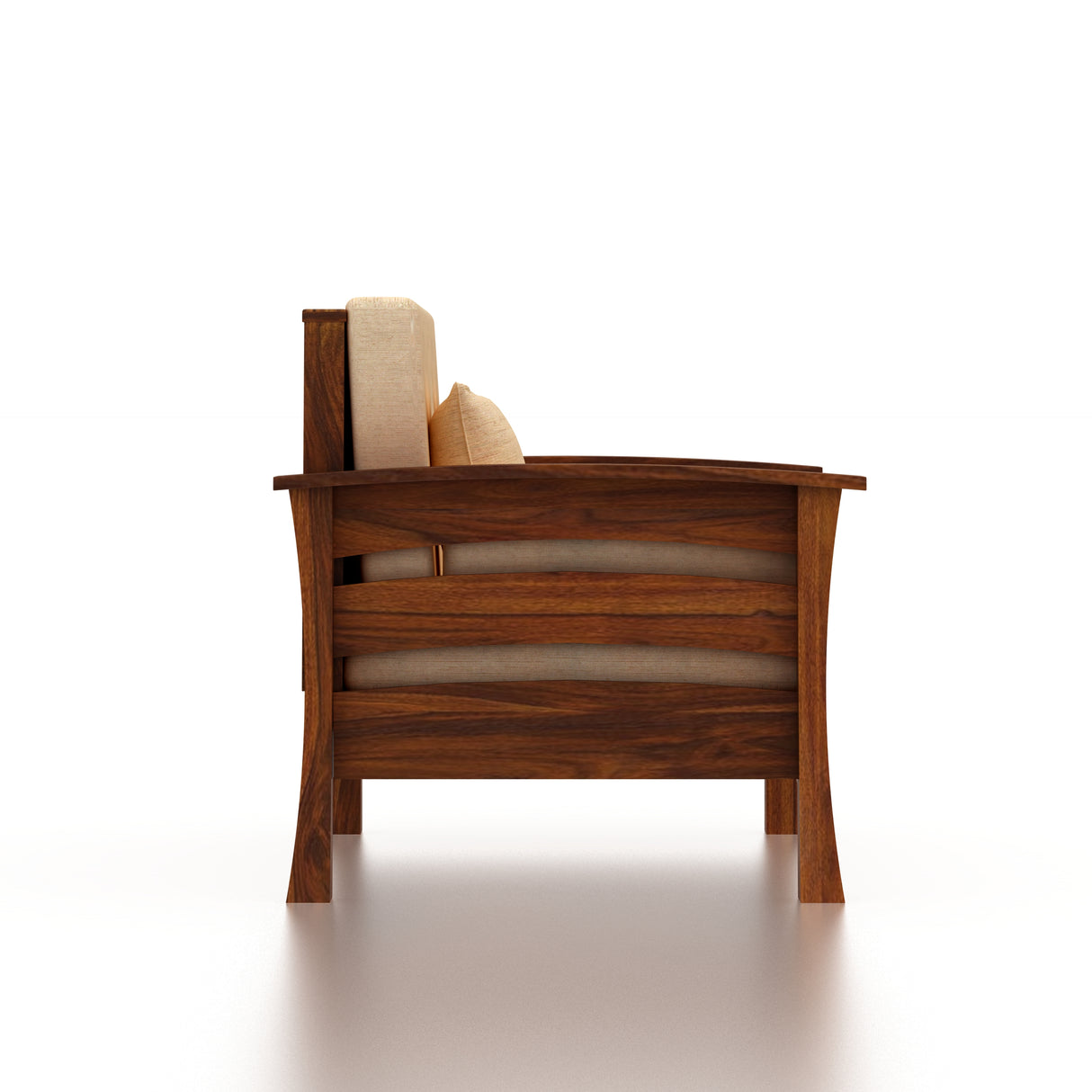 Nirvana Solid Sheesham Wood Single Seater Sofa - 3 Years Warranty