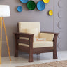 Nirvana Solid Sheesham Wood Single Seater Sofa - 3 Years Warranty