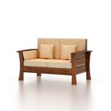 Nirvana Solid Sheesham Wood Two Seater Sofa - 3 Years Warranty