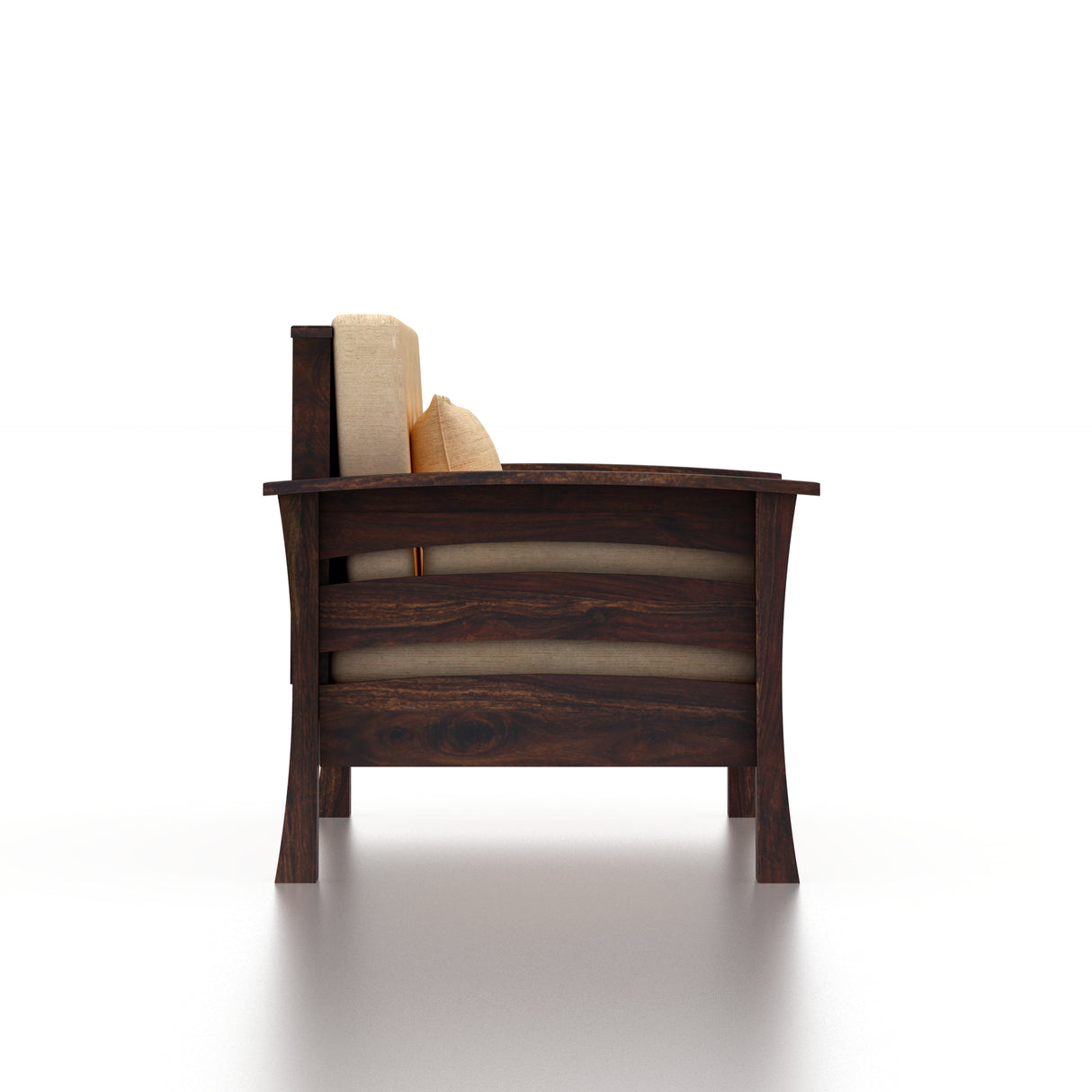Nirvana Solid Sheesham Wood 2 Seater Sofa - 3 Years Warranty