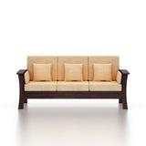 Nirvana Solid Sheesham Wood 3 Seater Sofa With Side Pockets - 3 years Warranty