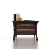 Nirvana Solid Sheesham Wood 3 Seater Sofa With Side Pockets - 3 years Warranty