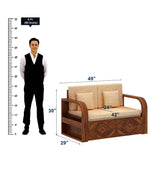 Wave Solid Sheesham Wood 5 Seater Sofa Set 3+2 - 3 Years Warranty