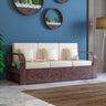Wave Solid Sheesham Wood 3 Seater Sofa With Side Pockets - 3 Years Warranty