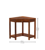 Swiss Solid Sheesham Wood Study Table With Storage - 3 Years Warranty