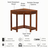 Swiss Solid Sheesham Wood Study Table With Storage - 3 Years Warranty