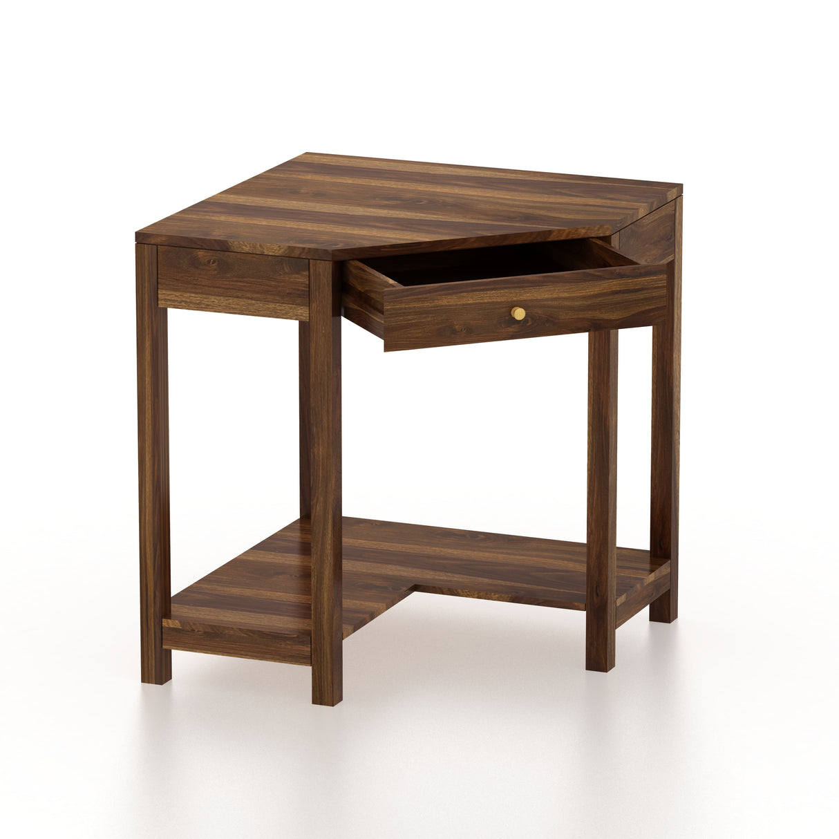 Swiss Solid Sheesham Wood Study Table With Storage - 3 Years Warranty