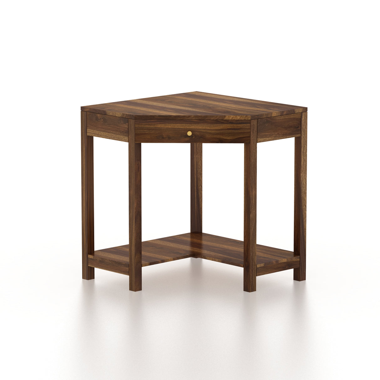 Swiss Solid Sheesham Wood Study Table With Storage - 3 Years Warranty