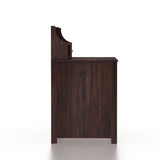Maharaja Solid Sheesham Wood Study Table With Storage and Rattan Detailing - 3 Years Warranty