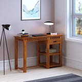 Armania Solid Sheesham Wood Study Table With Open Shelf Storage - 3 Years Warranty