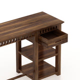 Armania Solid Sheesham Wood Study Table With Open Shelf Storage - 3 Years Warranty