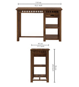 Armania Solid Sheesham Wood Study Table With Open Shelf Storage - 3 Years Warranty