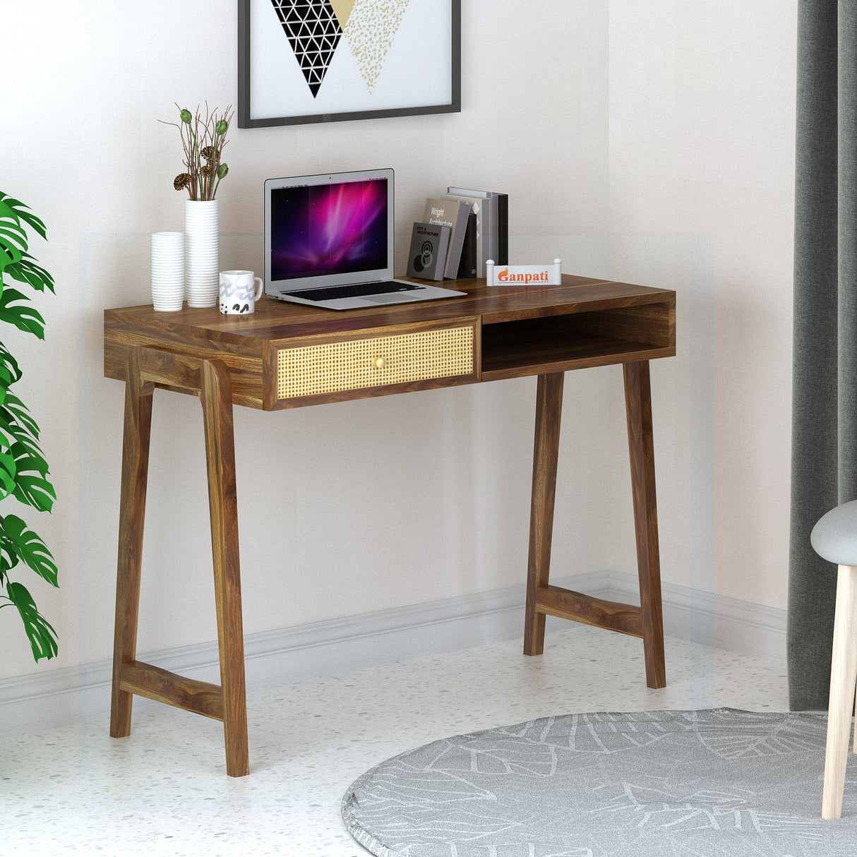Syrus Solid Sheesham Wood Study Table - 3 Years Warranty