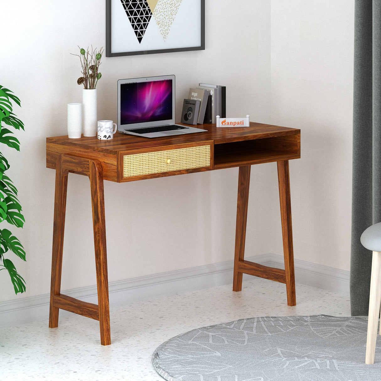 Syrus Solid Sheesham Wood Study Table - 3 Years Warranty