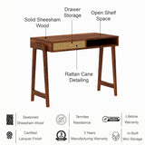 Syrus Solid Sheesham Wood Study Table - 3 Years Warranty