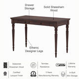 Pillar Solid Sheesham Wood Study Table - 3 Years Warranty