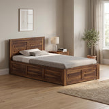 Swiss Solid Sheesham Wood 4 Feet Bed With Box Storage - 3 Years Warranty