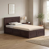 Swiss Solid Sheesham Wood 4 Feet Bed With Box Storage - 3 Years Warranty