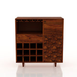 Raj Solid Sheesham Wood Bar Cabinet - 3 Year Warrranty
