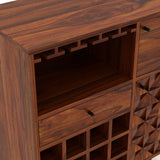 Raj Solid Sheesham Wood Bar Cabinet - 3 Year Warrranty