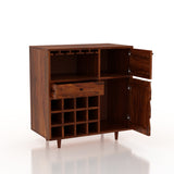Raj Solid Sheesham Wood Bar Cabinet - 3 Year Warrranty