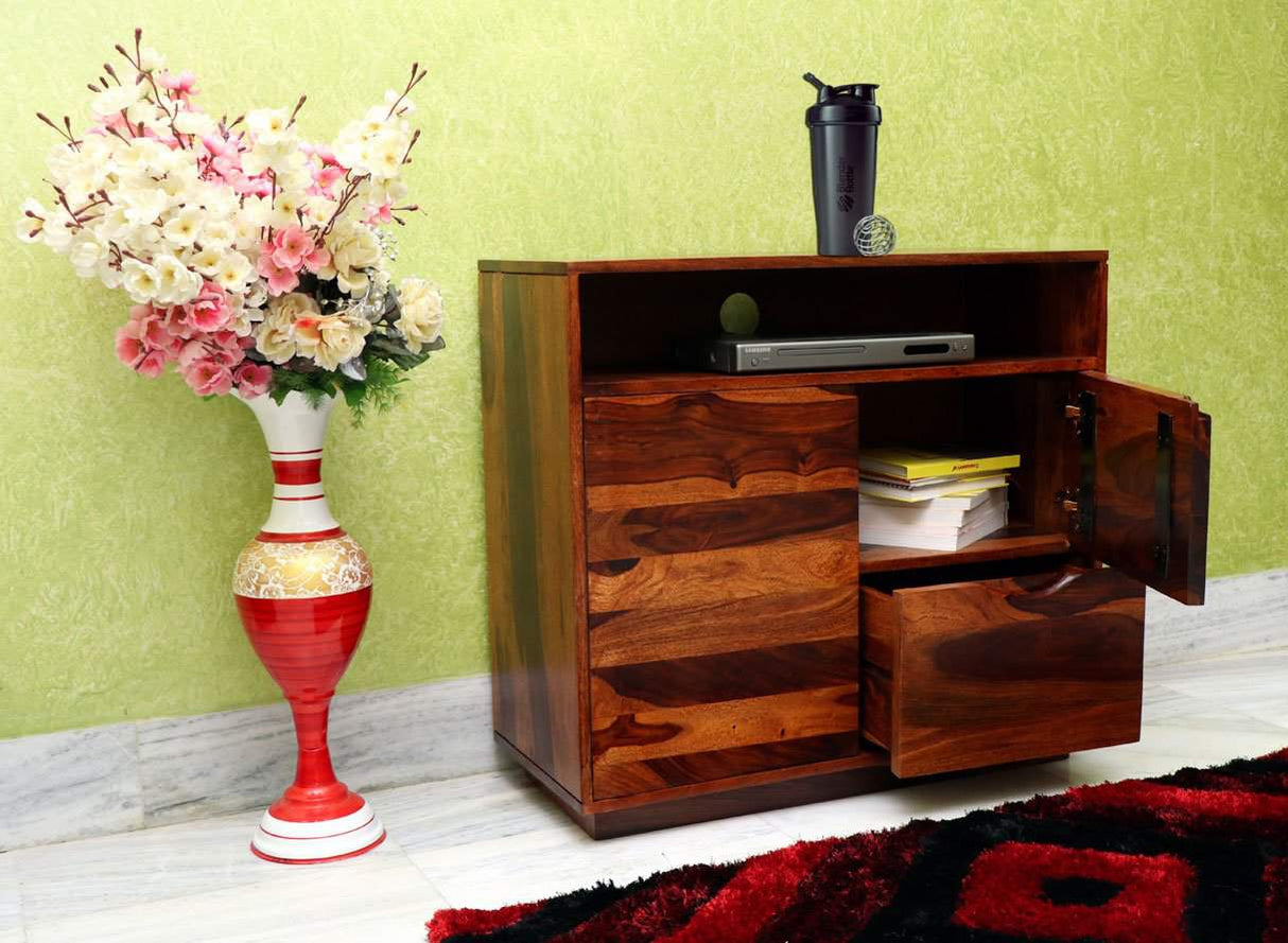 Foster Solid Sheesham Wood TV Unit - 3 Years Warranty