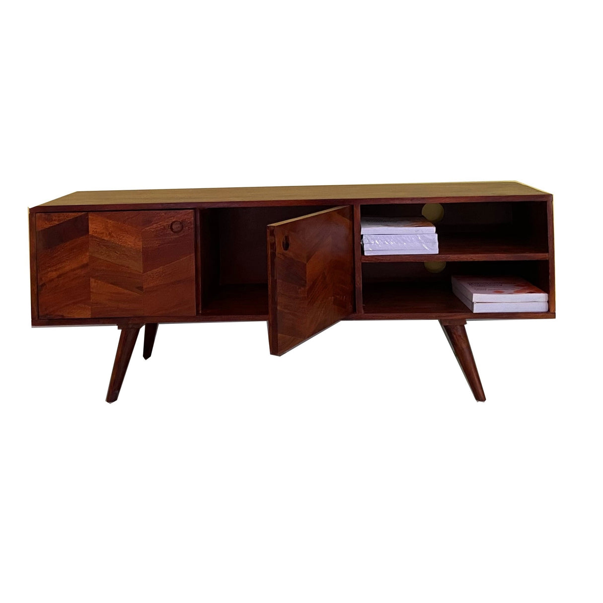 Ronny Solid Sheesham Wood TV Unit - 3 Years Warranty