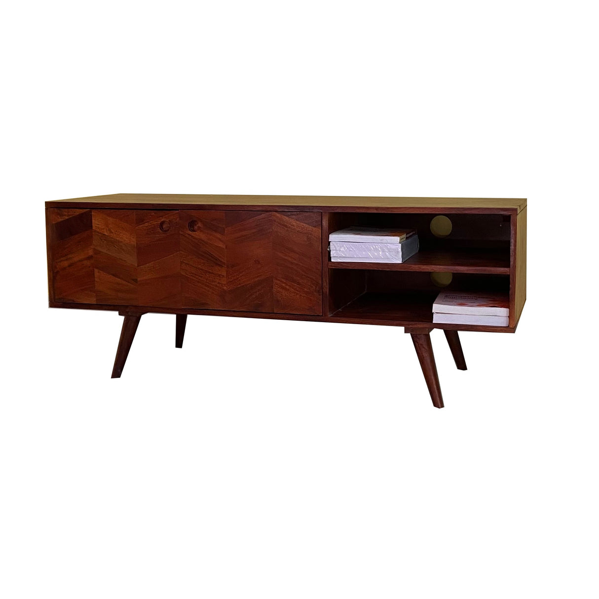 Ronny Solid Sheesham Wood TV Unit - 3 Years Warranty