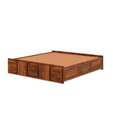 Scott Solid Sheesham Wood Bed With Hydraulic Storage Without Headboard - 3years Warranty