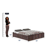 Scott Solid Sheesham Wood Bed With Hydraulic Storage Without Headboard - 3 years Warranty