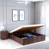 Scott Solid Sheesham Wood Bed With Hydraulic Storage Without Headboard - 3years Warranty