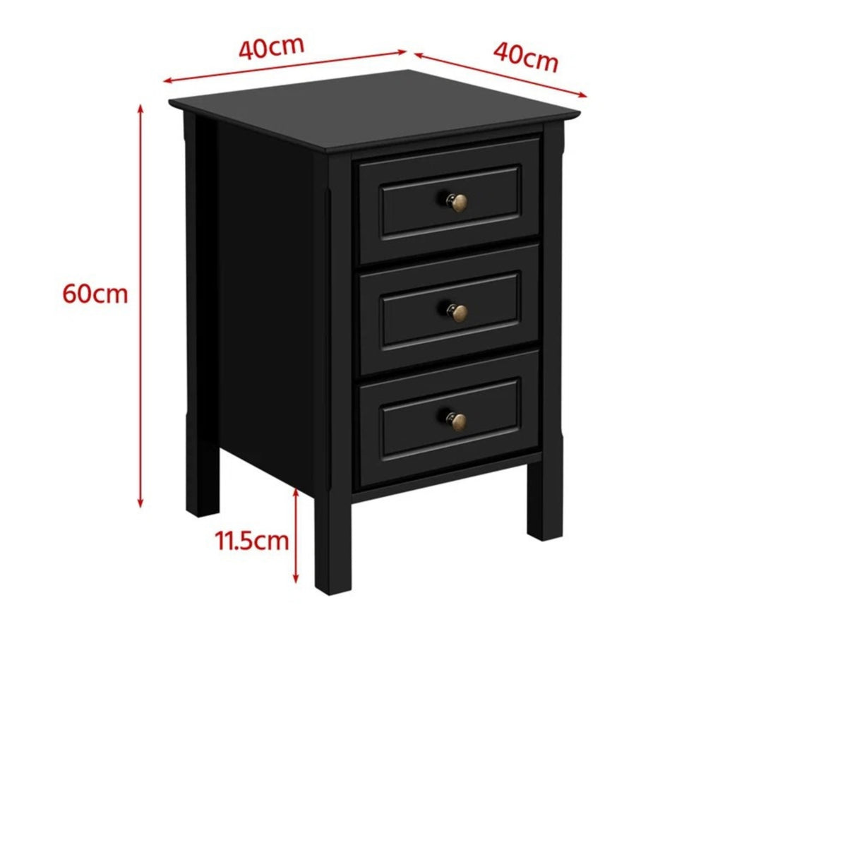 ISAAC Solid Sheesham Wood Bedside Table - 3 Years Warranty (LUXE EDITION)