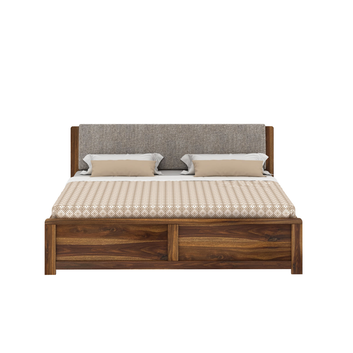 Boston Solid Sheesham Wood Bed With Box Storage - 3 years Warranty
