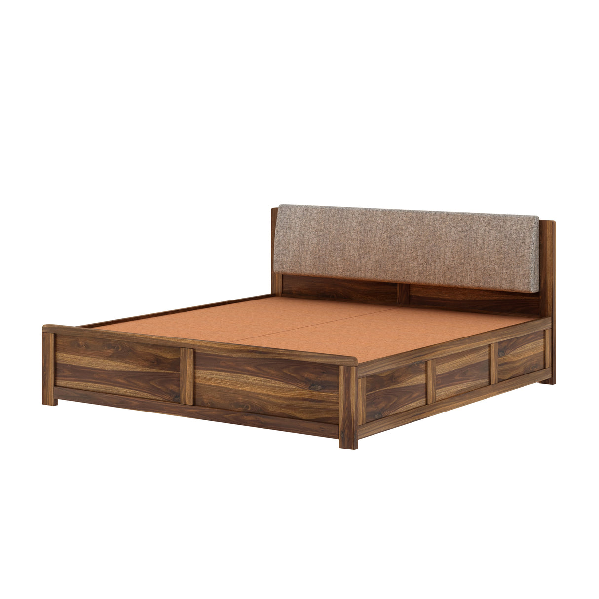 Boston Solid Sheesham Wood Bed With Box Storage - 3 years Warranty