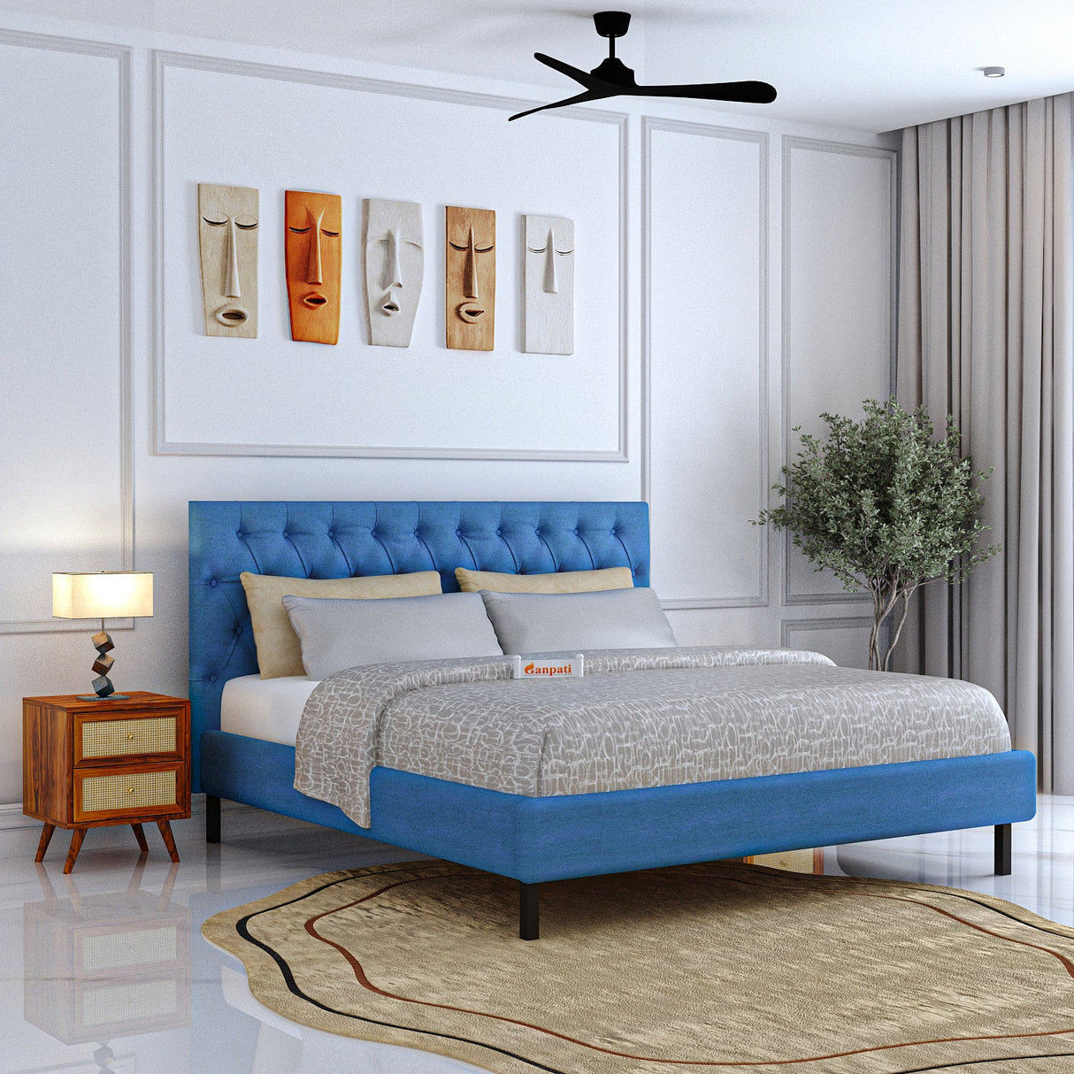 Fabrio Upholstered Without Storage Bed-3 years Warranty(LUXE EDITION)