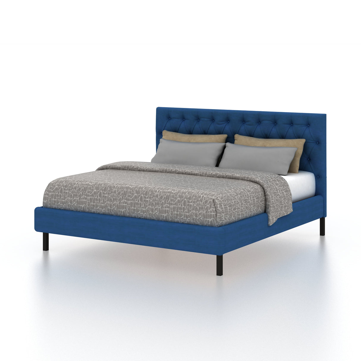 Fabrio Upholstered Without Storage Bed-3 years Warranty(LUXE EDITION)