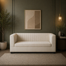VENUS Three Seater Upholstered Sofa Velvet - 12 Months Warranty - SEASAME