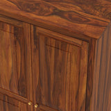 Jordan Solid Sheesham Wood Wardrobe With Two Doors and Two Drawer-3 years warranty