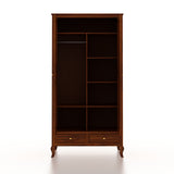 Jordan Solid Sheesham Wood Wardrobe With Two Doors and Two Drawer-3 years warranty