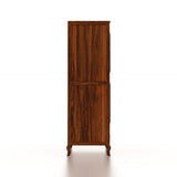 Jordan Solid Sheesham Wood Wardrobe With Two Doors and Two Drawer-3 years warranty