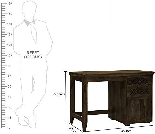Jodhpur Solid Sheesham Wood Study Table With Chair - 3 Years Warranty